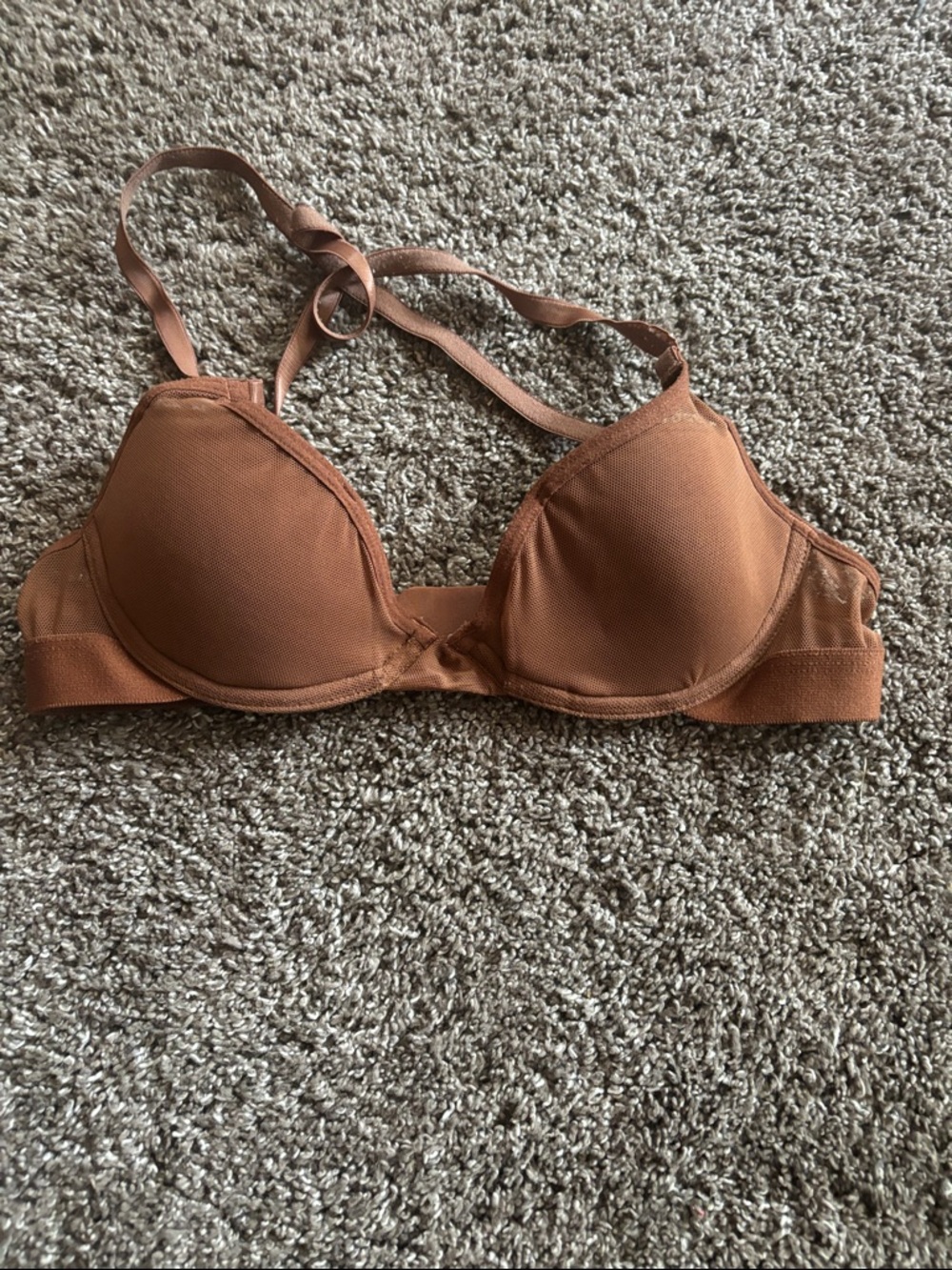 Molded Underwire Bra in Rust Brown